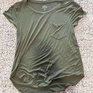 Hollister Women's Short Sleeve Green Tee
